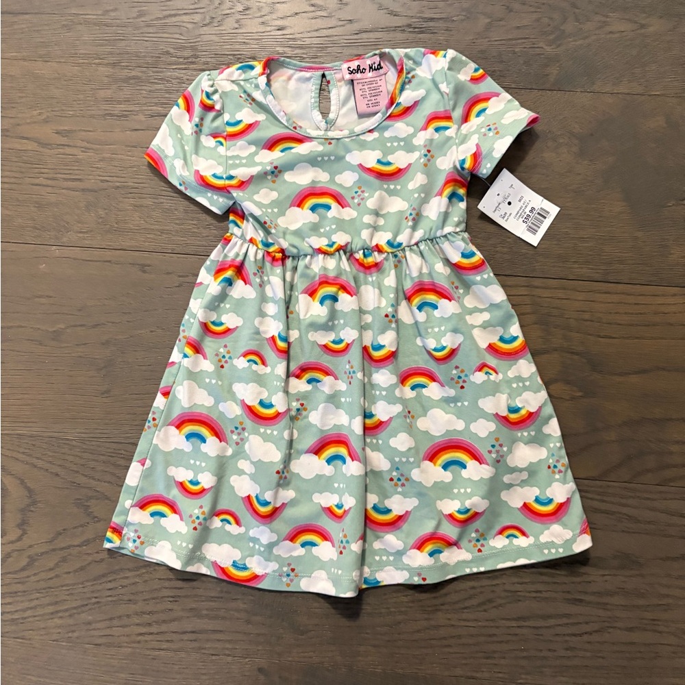 Soho kids girls adorable rainbow dress 4T NWT retail $45